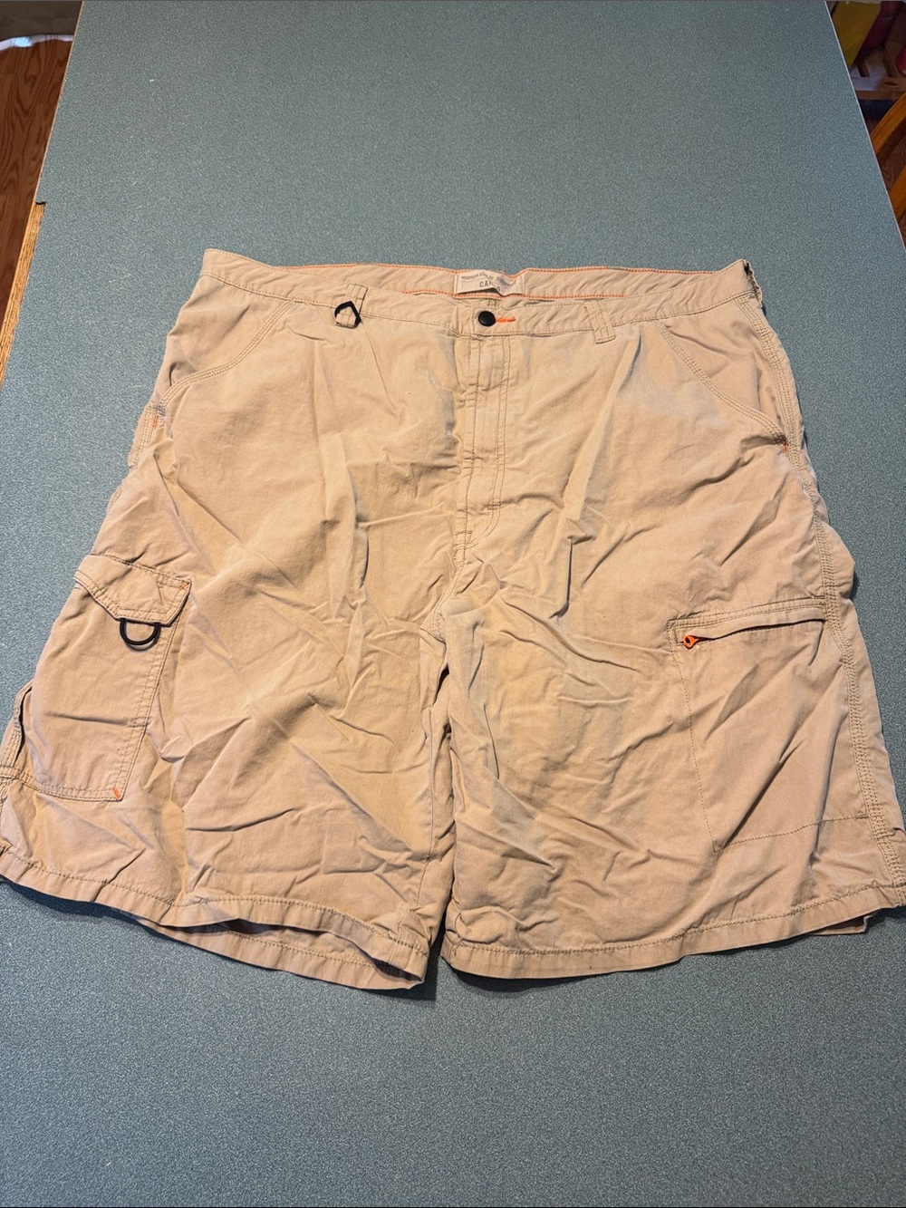 Wrangler Beige Cargo Shorts with Utility D-Ring